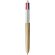 Boligrafo BIC® 4 Colores Wood Style con Lanyard blanco/madera natural