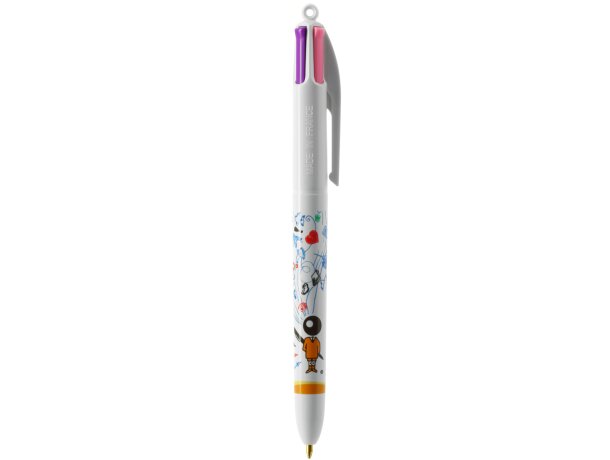 Bolígrafo de 4 Colores pastel Bic Blanco detalle 14