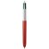 Boligrafo BIC® 4 Colores Soft con Lanyard blanco/rojo suave