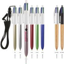 Boligrafo BIC® 4 Colores Glacé con Lanyard