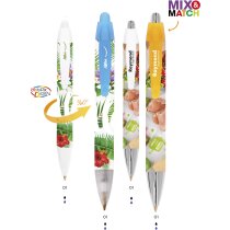 Mini bolígrafo Bic Wide retráctil con clip azul