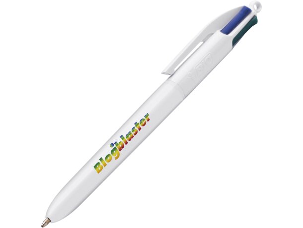 Bolígrafo Bic® 4 Colours con logo blanco