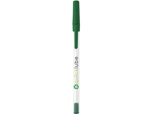 Bolígrafo ecológico Bic® Round Stic® Ecolutions personalizado verde