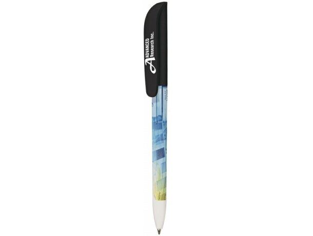 Bolígrafo en plástico a todo color de la marca Bic personalizado negro Bolígrafo en plástico a todo color de la marca Bic personalizado negro