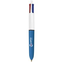Bolígrafo mini con varias tintas de la marca Bic personalizado blanco Bolígrafo mini con varias tintas de la marca Bic personalizado blanco
