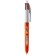 Bolígrafo Bic® 4 colores fine con Lanyard blanco/naranja