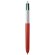 Bolígrafo Bic® 4 Colours Soft economico blanco/rojo suave