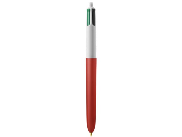 Bolígrafo Bic® 4 Colours Soft economico blanco/rojo suave
