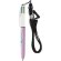 Bolígrafo 4 colores Bic fashion con lanyard Púrpura pastel