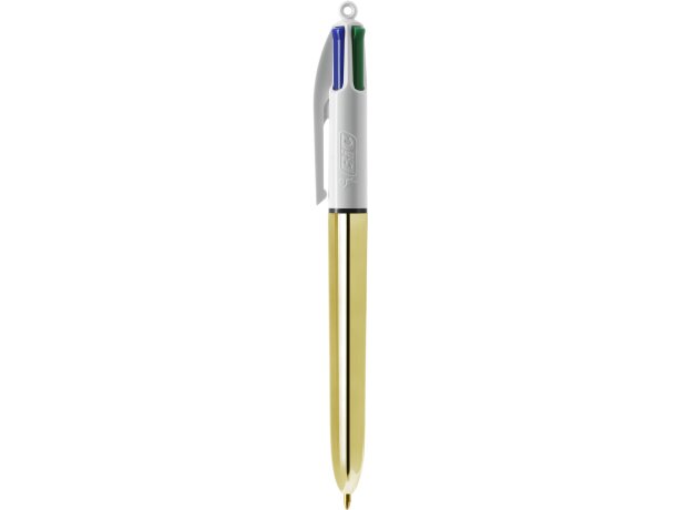 Bolígrafo Bic 4 colores metalizado Shine Blanco/oro detalle 6