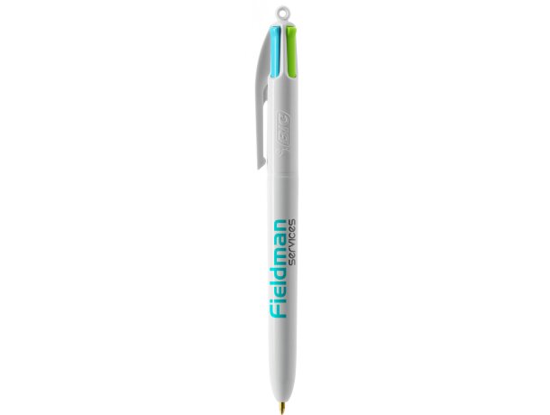 Bolígrafo 4 colores Bic fashion con lanyard Blanco detalle 4