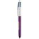 Bolígrafo Bic 4 colores metalizado Shine Blanco/púrpura metalizado detalle 3