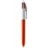 Bolígrafo Bic® 4 colores fine con Lanyard blanco/naranja