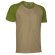 Camiseta manga corta contrastada de Valento 160 gr Valento marron kamel/verde