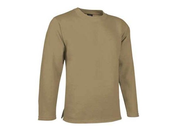 Sudadera de felpa con cuello redondo Valento arena personalizada