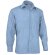 Camisa de manga larga unisex tejido mixto Valento personalizada azul celeste