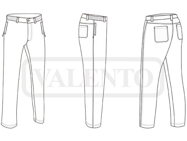 Pantalón laboral hombre antimanchas de poliamida-poliéster-elastano 200 g/m2 Graham detalle 1