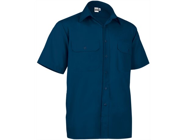 Camisa laboral Academy manga corta popelín con fuelles espalda detalle 5