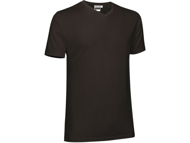 Camiseta corporativa Ricky cuello pico amplio algodón ring spun detalle 5