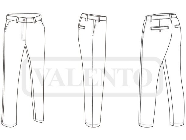Pantalón chino elastano 250 g/m2 Alessia detalle 1