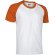 Camiseta bicolor CAIMAN Valento Blanco/naranja fiesta