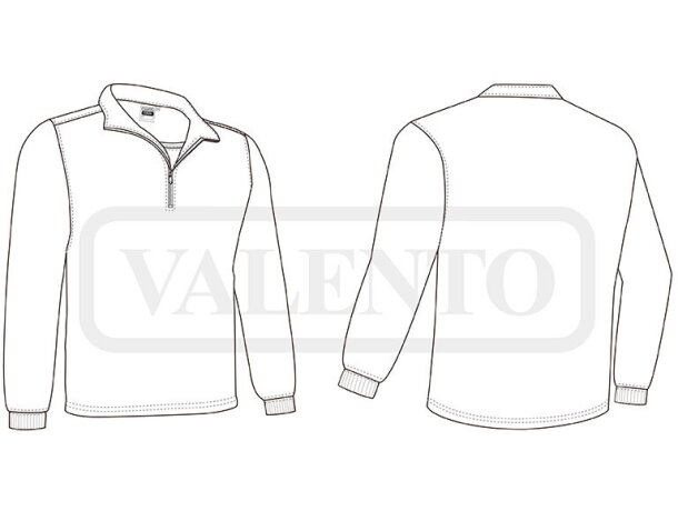 Polo técnico Europa cuello cisne cremallera transpirable detalle 1