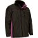 Parka Thunder impermeable bicolor con capucha y acolchado rombos Negro/rosa magenta