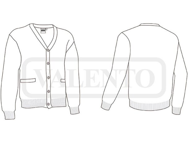 Chaqueta hombre CARDIGAN Valento detalle 1