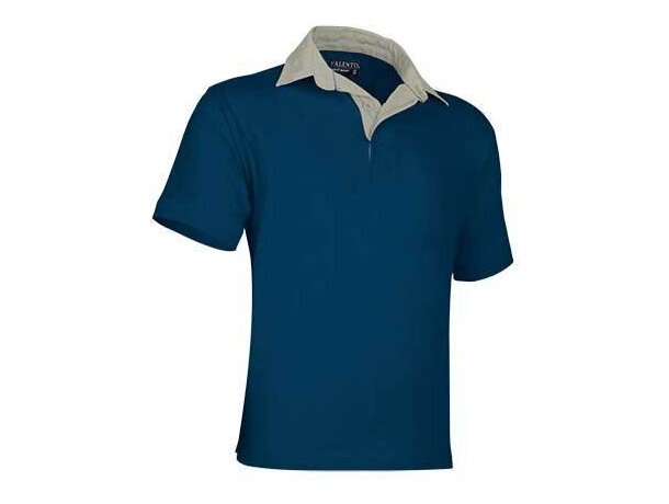 Polo manga corta tackle de Valento 220 gr Valento personalizado azul Polo manga corta tackle de Valento 220 gr Valento personalizado azul