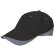 Gorra llamativa de colores combinados Valento negra