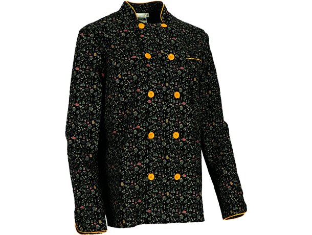 Chaqueta de cocina Barnes manga larga con doble botonadura detalle 1