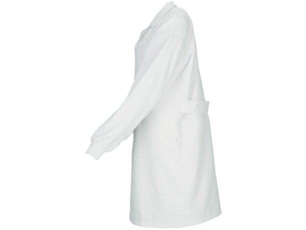 Bata Cyclone Valento sarga mezcla algodón poliéster blanca detalle 3