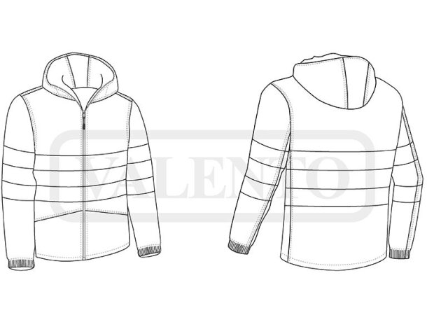 Chaqueta de lluvia Ferguson impermeable alta visibilidad detalle 1