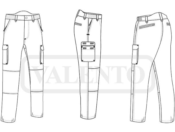 Pantalón multibolsillo poliéster-elastano Bull detalle 1