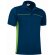 Polo Thunder manga corta bicolor piqué algodón poliéster 220g Azul marino orion-verde manzana