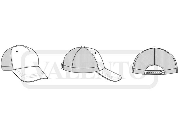 Gorra Memphis con rejilla transpirable y ajuste regulable detalle 1