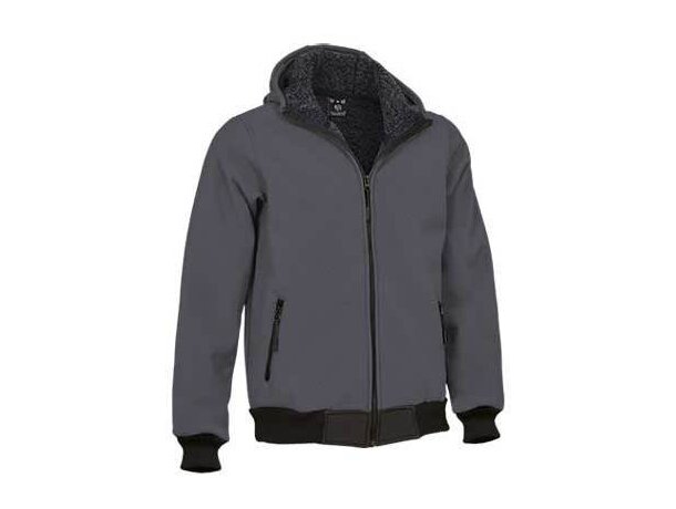 Chaqueta técnica con capucha de adulto Valento gris