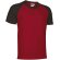 Camiseta bicolor CAIMAN Valento Rojo loto/negro