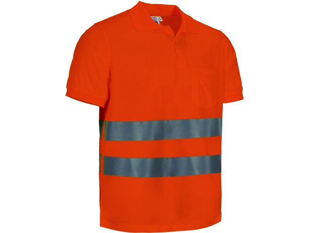 Polo alta visibilidad manga corta Lexington con cintas reflectantes detalle 5