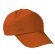 Gorra de niño en algodón con 5 paneles Valento personalizada naranja