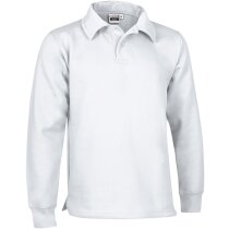 Sudadera Apolo felpa cuello polo puños canalé azul
