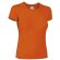 Camiseta Clasica mujer Valento naranja grabada
