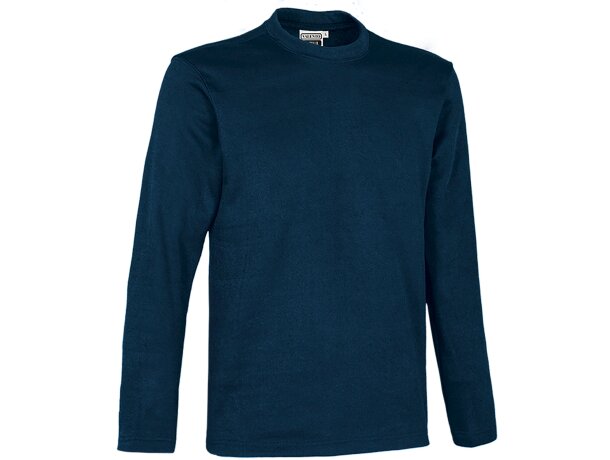 Sudadera Vamux cuello redondo felpa perchada azul marino 250g/m² detalle 5