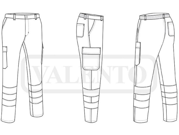 Pantalón multibolsillos DRILL Valento detalle 1