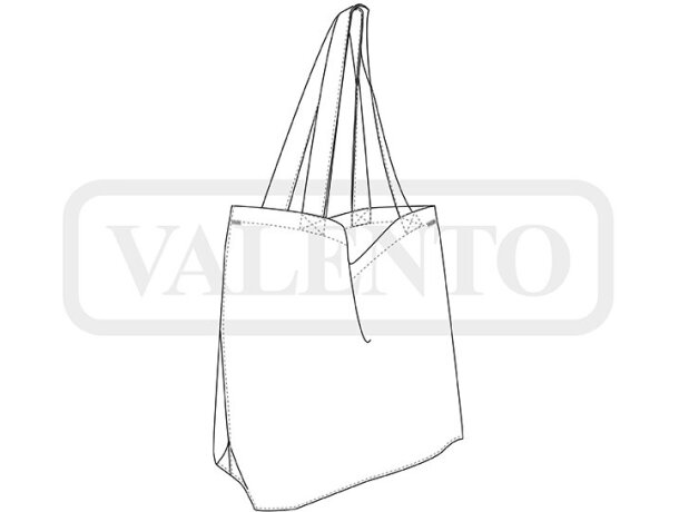 Bolsa Greta de algodón natural reutilizable 40x40 cm detalle 1