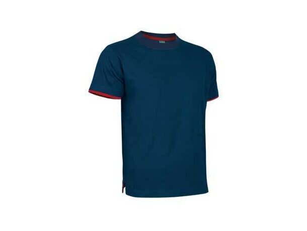Camiseta manga corta detalles de color de Valento Valento azul personalizado