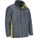 Parka Thunder impermeable bicolor con capucha y acolchado rombos Gris cemento/amarillo limón