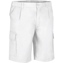 Bermuda laboral poliéster-algodón 210 g/m2 cintura elástica espalda Desert