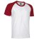Camiseta Caiman Bicolor Niño Colores Valento blanco y rojo
