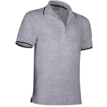 Polo de manga corta unisex de golf 220 gr Valento grabado gris